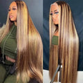 16-Inch 4/27 Honey Blonde 13x4 HD Lace Front Straight Human Hair Wig – 13x4 4P27 wig