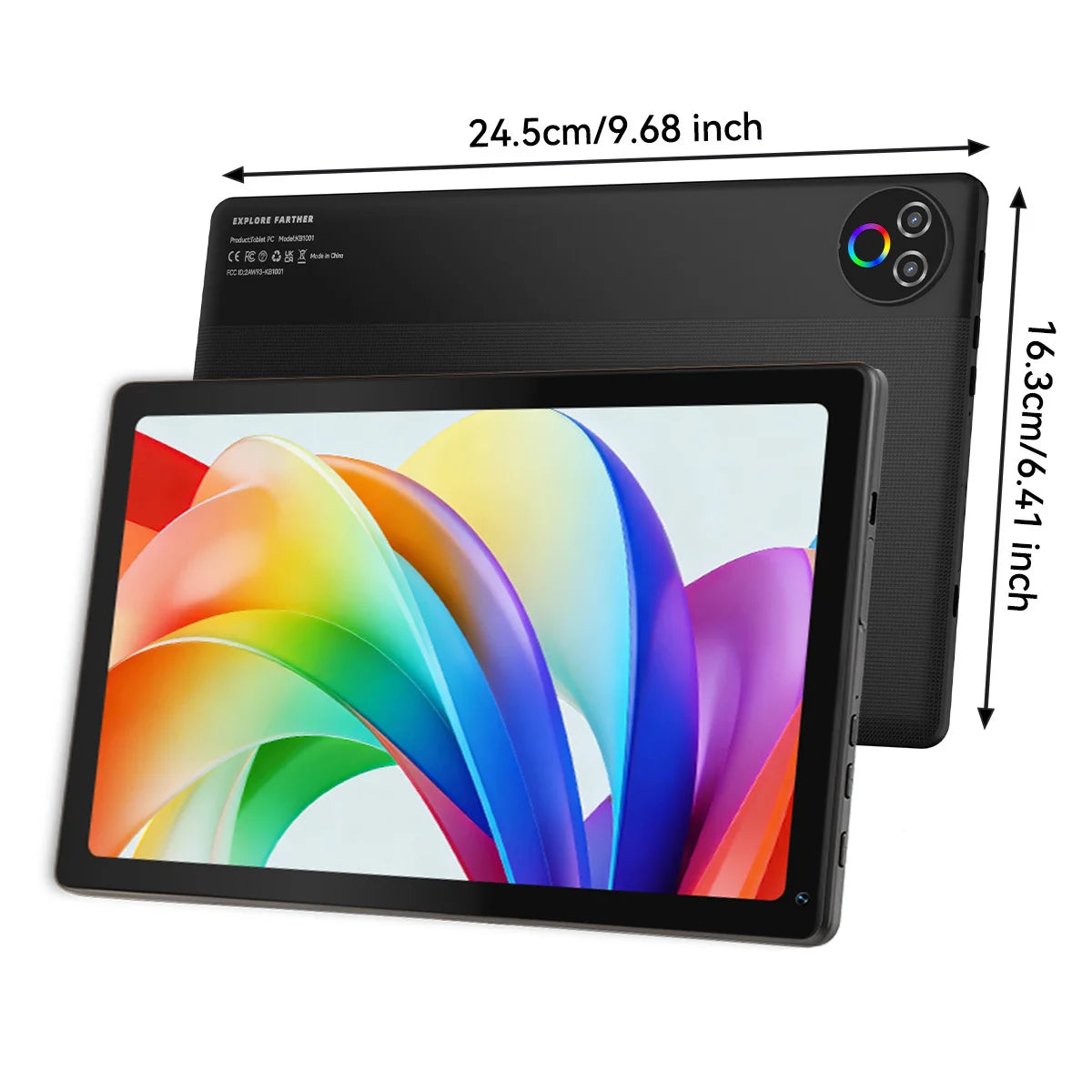 Moderness KB1004 10.1 Inch Android 15 Tablet, 16GB RAM, 32GB ROM – black Tablet