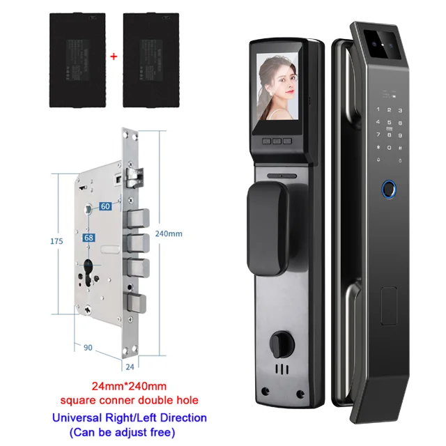 3D Face Recognition Digital Door Lock with Fingerprint and App Access – D14P 24240 S-C D-H