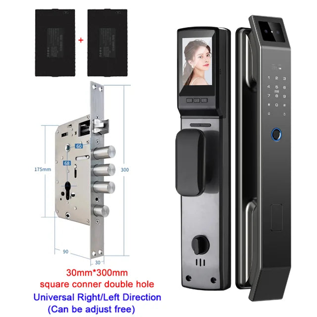3D Face Recognition Digital Door Lock with Fingerprint and App Access – D14P 30300 S-C D-H