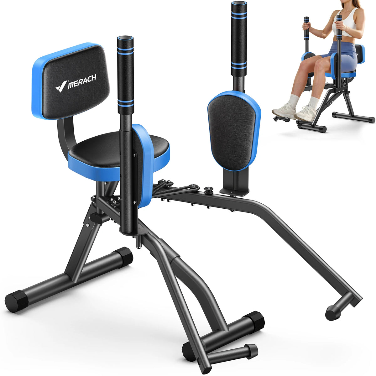Merach Hip Abductor Machine for Glute and Outer Thigh Toning – MR-2519BL1-US