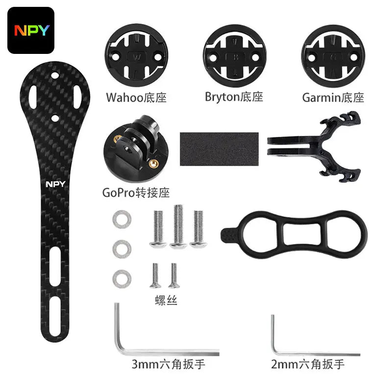 NPY Alloy Integrated Handlebar Speedometer Mount for Garmin Wahoo Bryton – MBJ-143cm