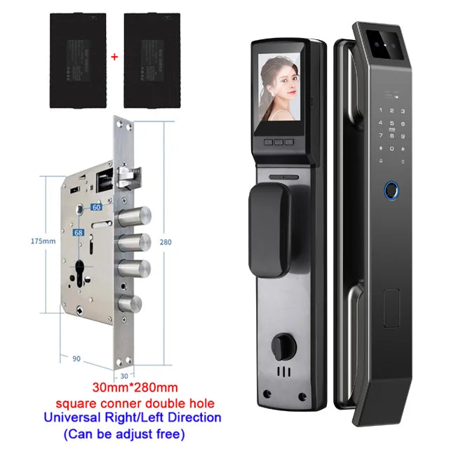3D Face Recognition Digital Door Lock with Fingerprint and App Access – D14P 30280 S-C D-H