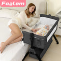 3-in-1 Foldable Baby Bassinet Bedside Sleeper with Mosquito Canopy – Dark Gray