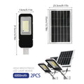 4 Pack Outdoor Solar Street Lamps, 6000mAh Battery, IPX4 Waterproof – 6000mAh-2pcs
