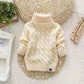 Kids Unisex Turtleneck Cable Knit Pullover Sweater 1-8 Years – A