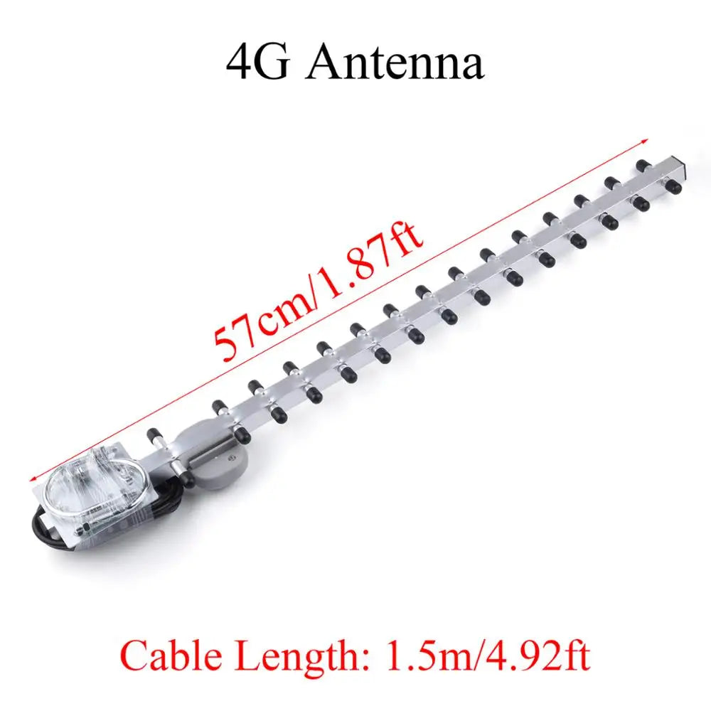 Outdoor Yagi antenna for 4G network signal enhancement with connecting cable