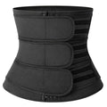 Men's Neoprene Waist Trainer Fitness Belt with 3 Steel Bones, Black – Black
