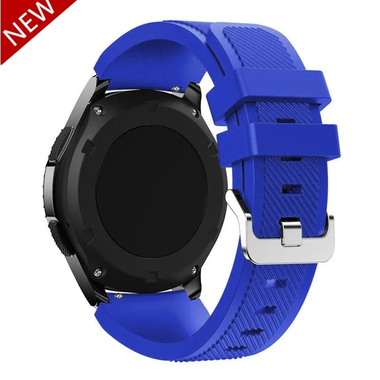 Silicone Sport Watch Band for Samsung Galaxy, Gear S3, and Huawei Watch – Royal blue