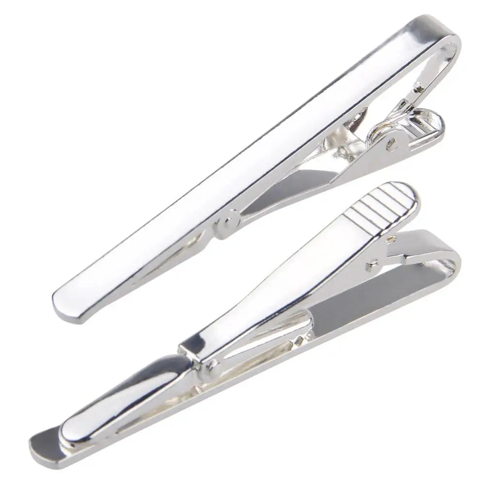 Men's Stainless Steel Tie Bar Clip 54mm x 5mm – Silver