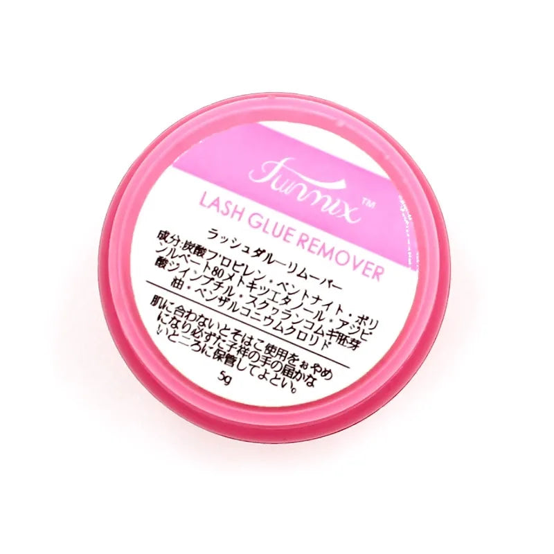Top view of pink lid for eyelash extension glue remover