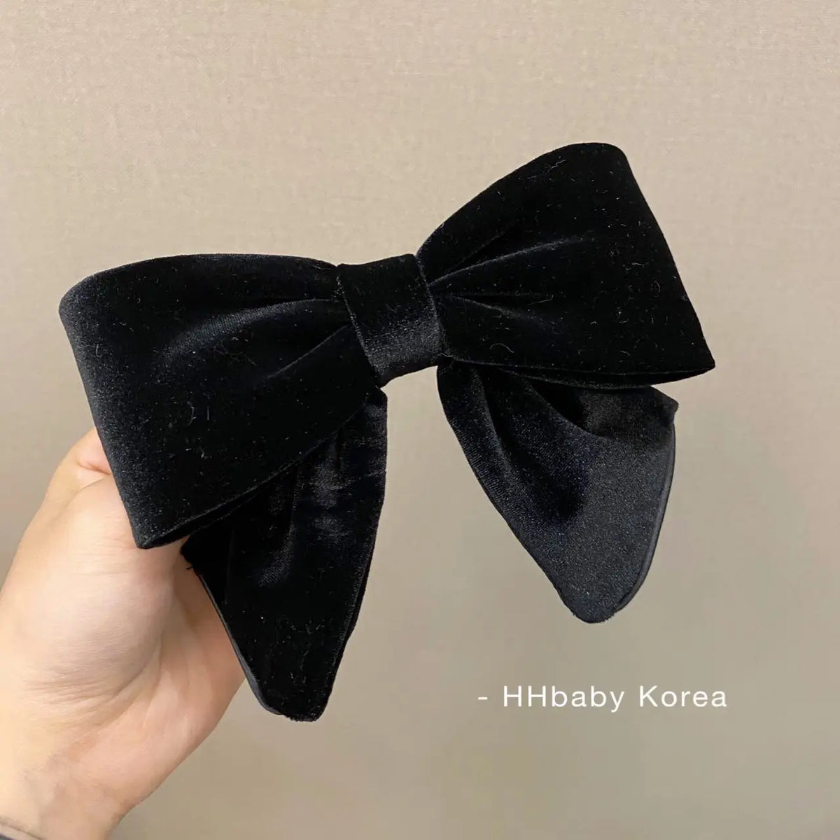 Velvet Bowknot Hairpin 14 x 11 cm Barrette for Women – Black