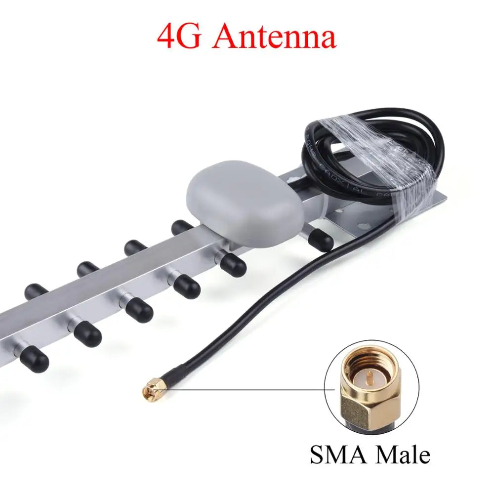 Outdoor antenna with SMA male connector and coaxial cable for network signals