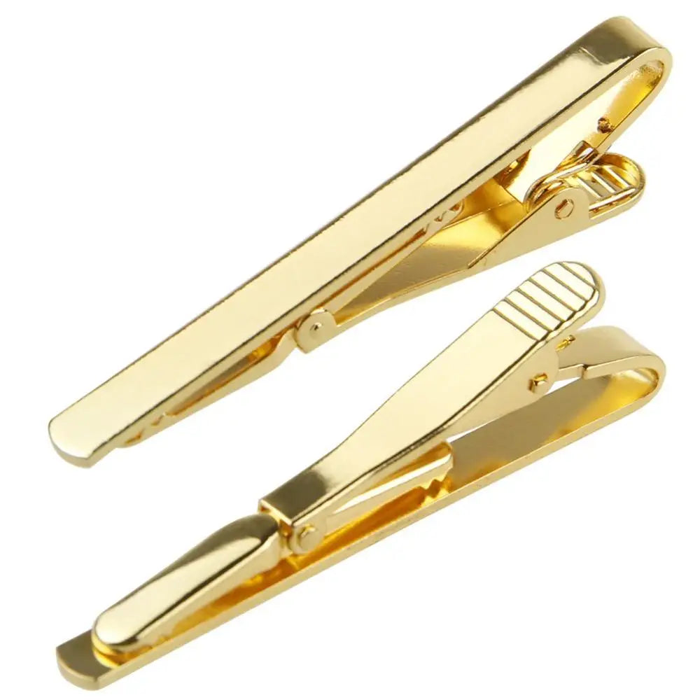 Men's Stainless Steel Tie Bar Clip 54mm x 5mm – Gold