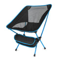 Ultralight Folding Aluminum Camping Chair, 350 lbs Capacity – Light Blue
