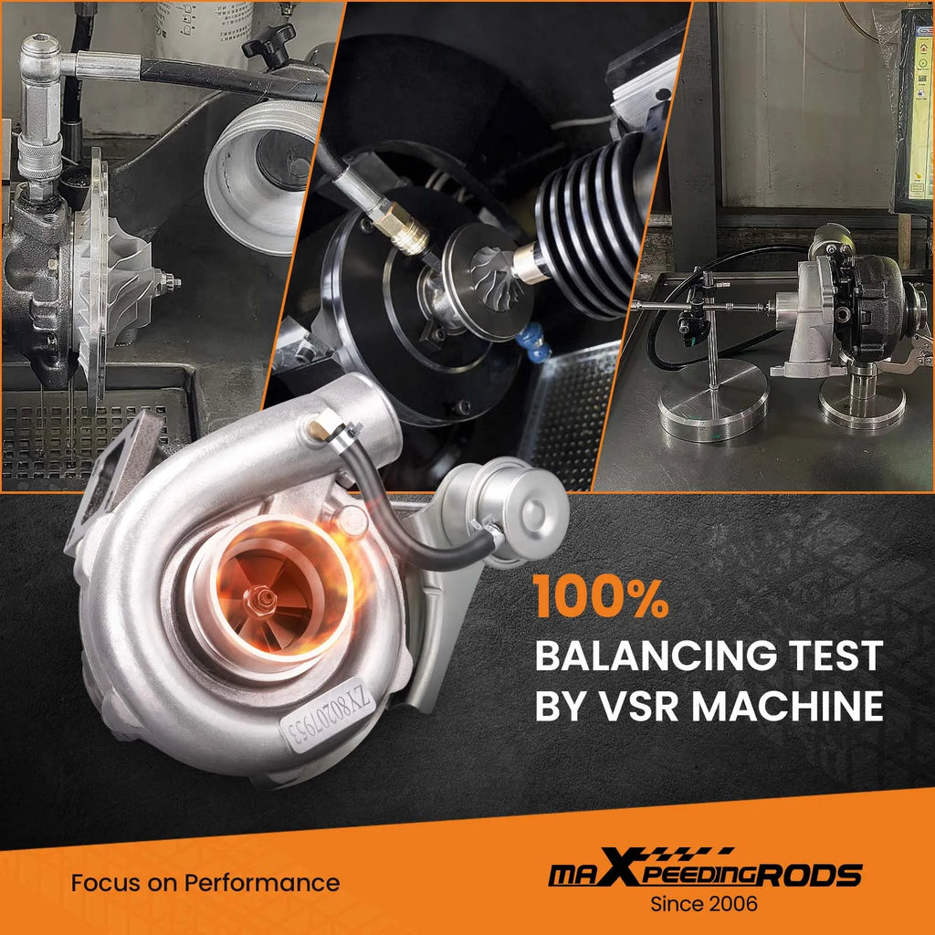Turbocharger balancing test process on VSR machine