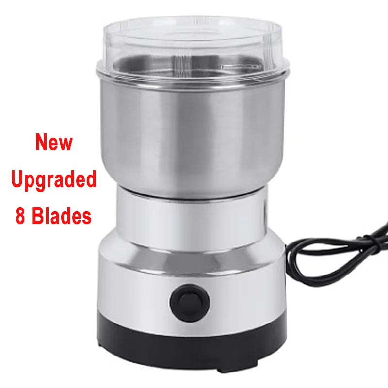 Electric Kitchen Grinder with 4-Edged Blade for Spices and Coffee – 8 Blades-EU Plug