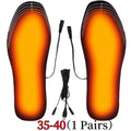 USB Heated Shoe Insoles - Customizable Size 35-46 Foot Warmers – 35-40(1 Pairs).