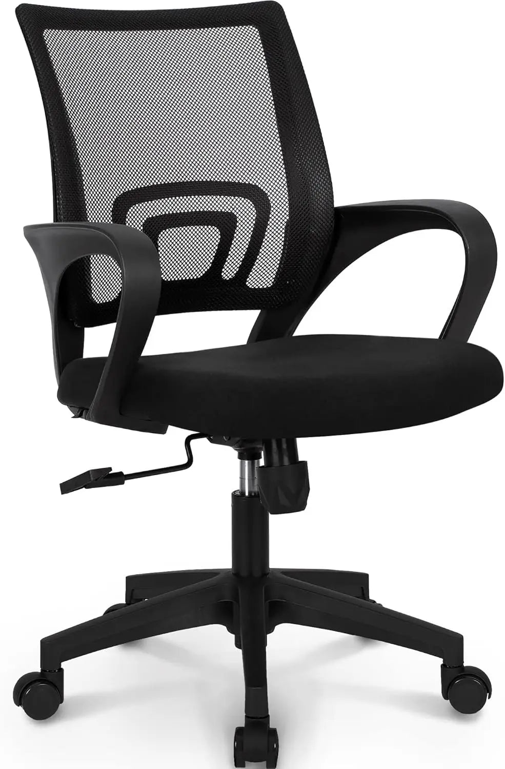 Black Mesh Gaming Office Chair with Adjustable Height and Swivel – Black