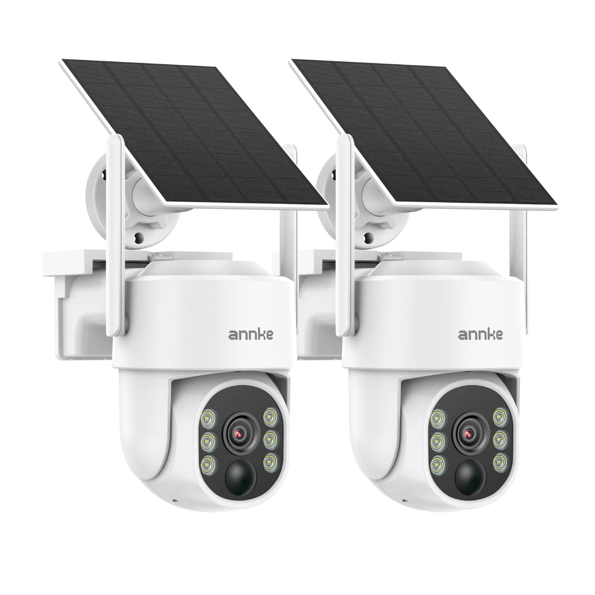 Annke 4MP Solar Wireless Security Camera with Pan and Tilt – 2PC