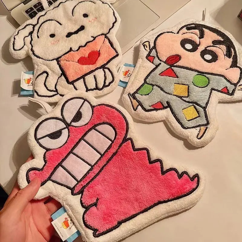 Crayon Shin-chan themed hanging hand towel for bathroom or kitchen use