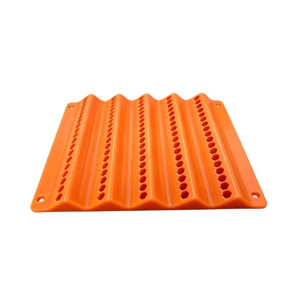 Wall Mounted Hexagonal Storage Rack for 6.3mm Batch Heads, Orange – 1 Pcs Orange