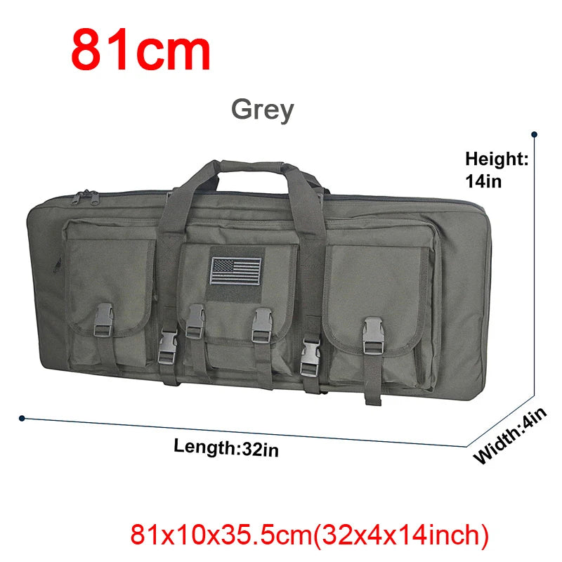 Tactical Double Rifle Case Backpack, 81–122 cm – 81cm Grey