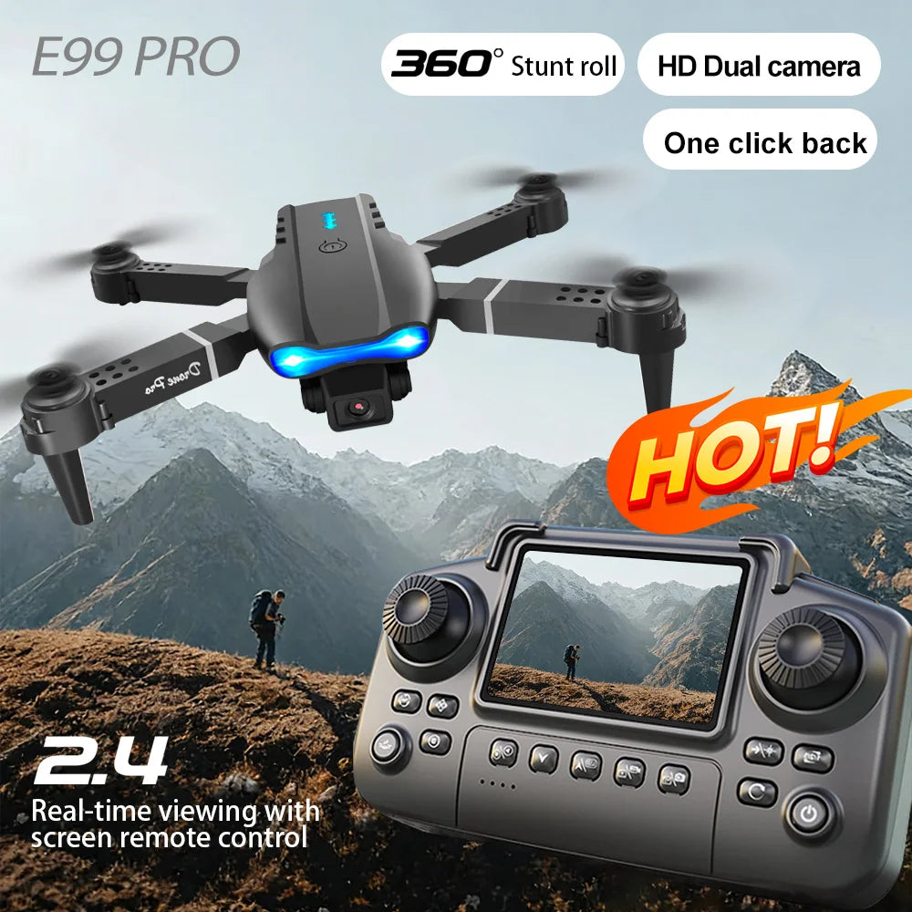 Aerial Drone Dual Lens Switch Gesture Photography Beauty Filter 110° Wide Angle Trajectory Flight APP Control Foldable FPV