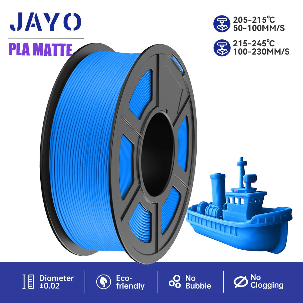 JAYO Matte PLA 3D Printer Filament 1.75mm, 1.1kg Spool – PLAmatte BL-1.1KG