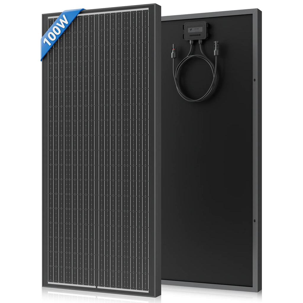Rvpozwer N-Type Monocrystalline Solar Panel, 100W–400W Rigid Module – 100W