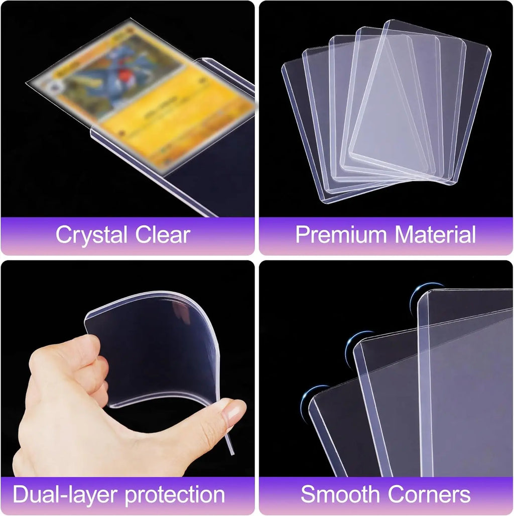 Features of clear hard plastic card protector sleeves