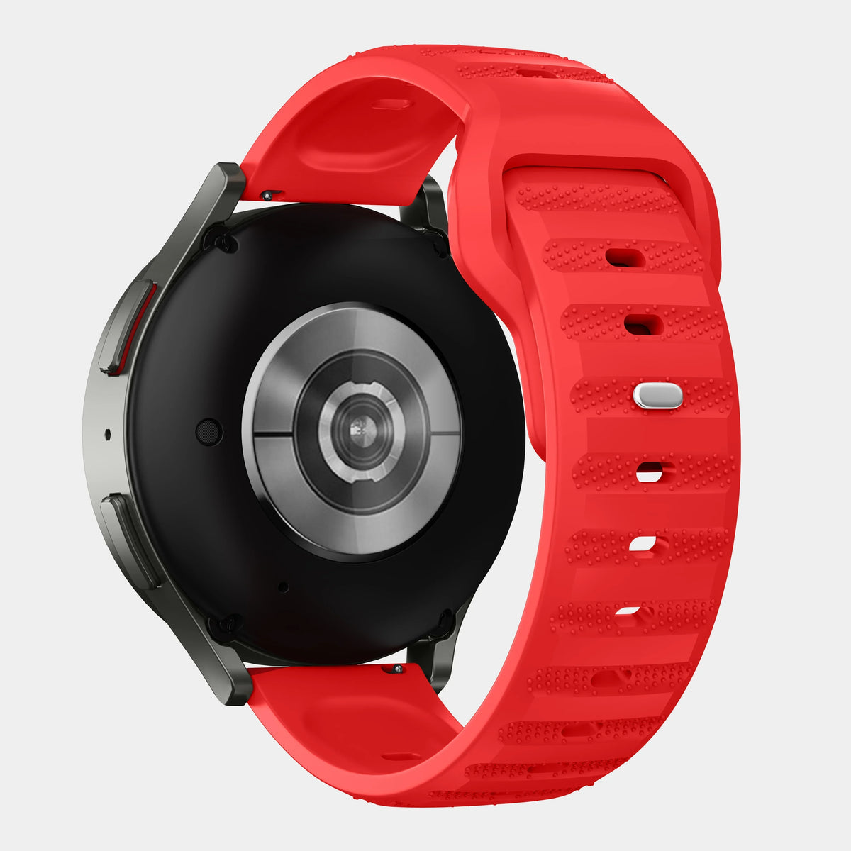 Silicone Watch Band for Samsung Galaxy, Huawei, and Garmin Watches – red