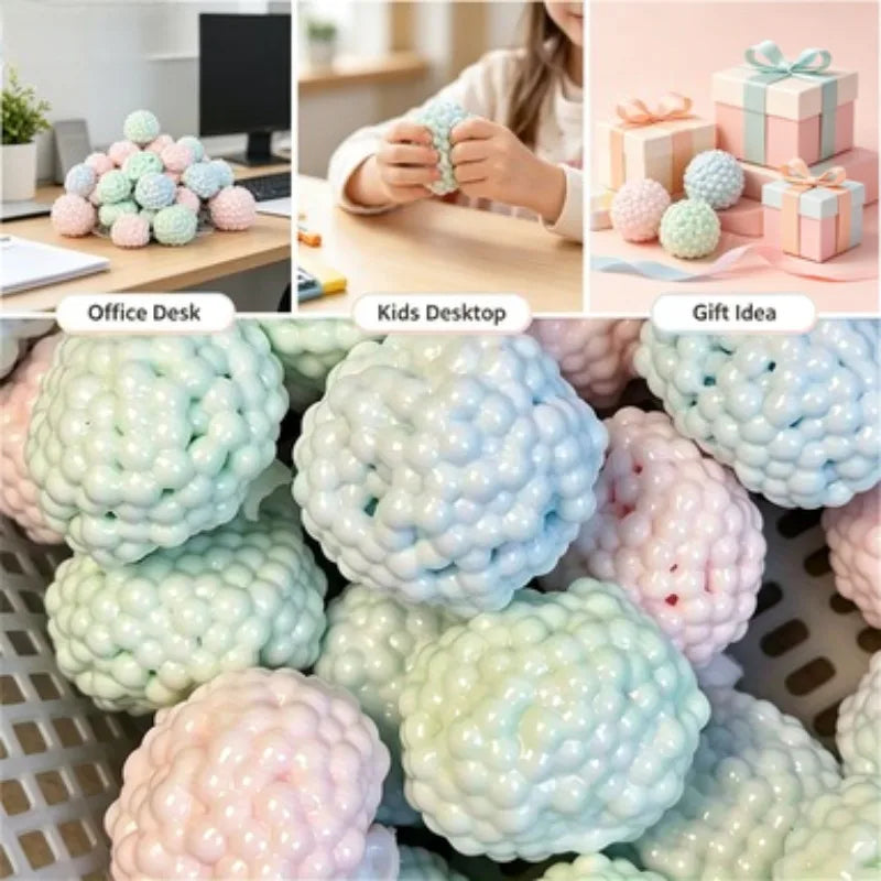 Uses for squishy bead balls including office desk and gift ideas