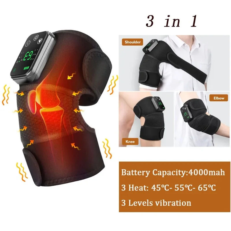 Electric Heating Shoulder Massager with Vibration and Rechargeable Battery – Knees elbow shoulder (2)