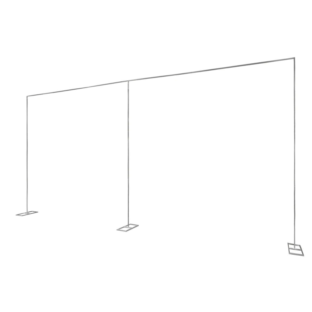 6m x 3m Metal Arch Backdrop Stand for Weddings and Events – Silver