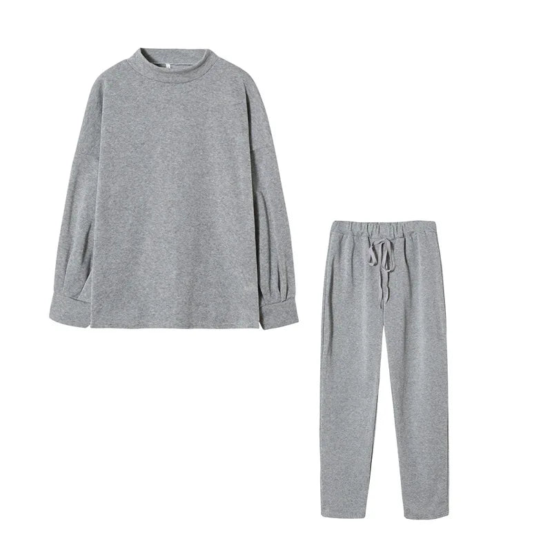 Women's 2-Piece Tracksuit Hoodie and Jogger Pants Set – H