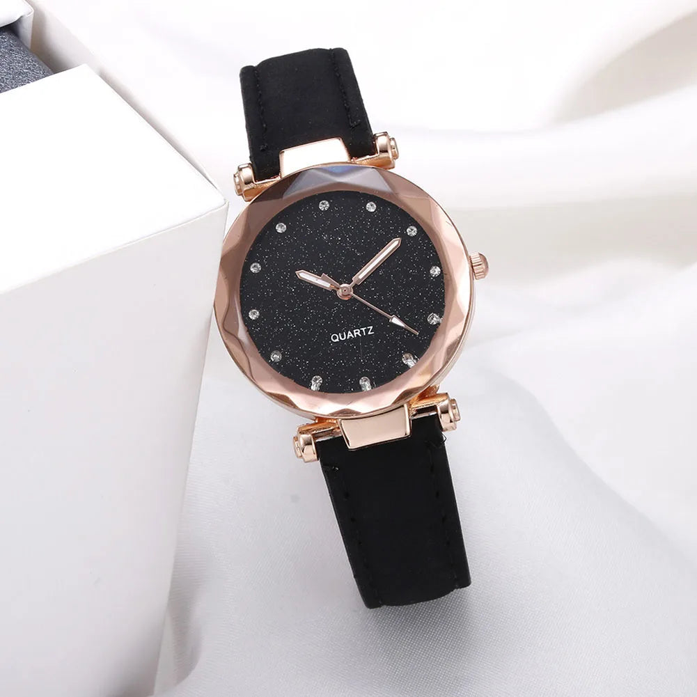 Quartz Business Watch with 40mm Dial and Leather Strap – Style 2 Black