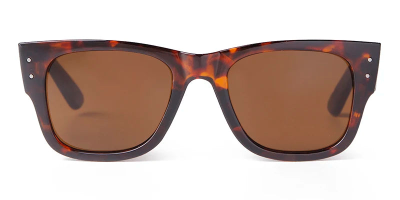Sorvino Square Retro Sunglasses for Women and Men with UV Protection – C2 Leopard