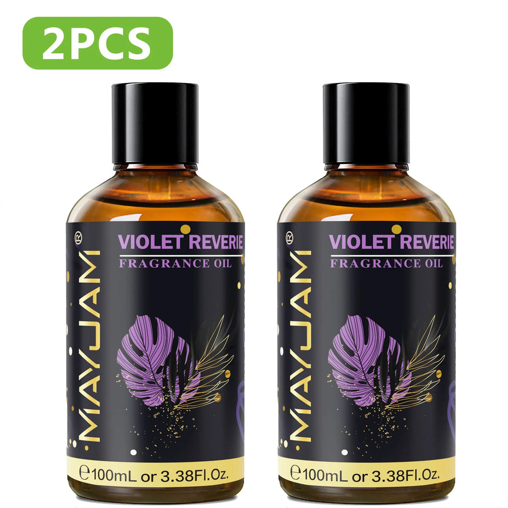 Mayjam 100ml Fragrance Oil for Aromatherapy and Candle Making – 2pcs Violet Reverie