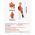 SucceBuy 0.75T Manual Lever Chain Hoist with G80 Chain – 0.75T 5ft