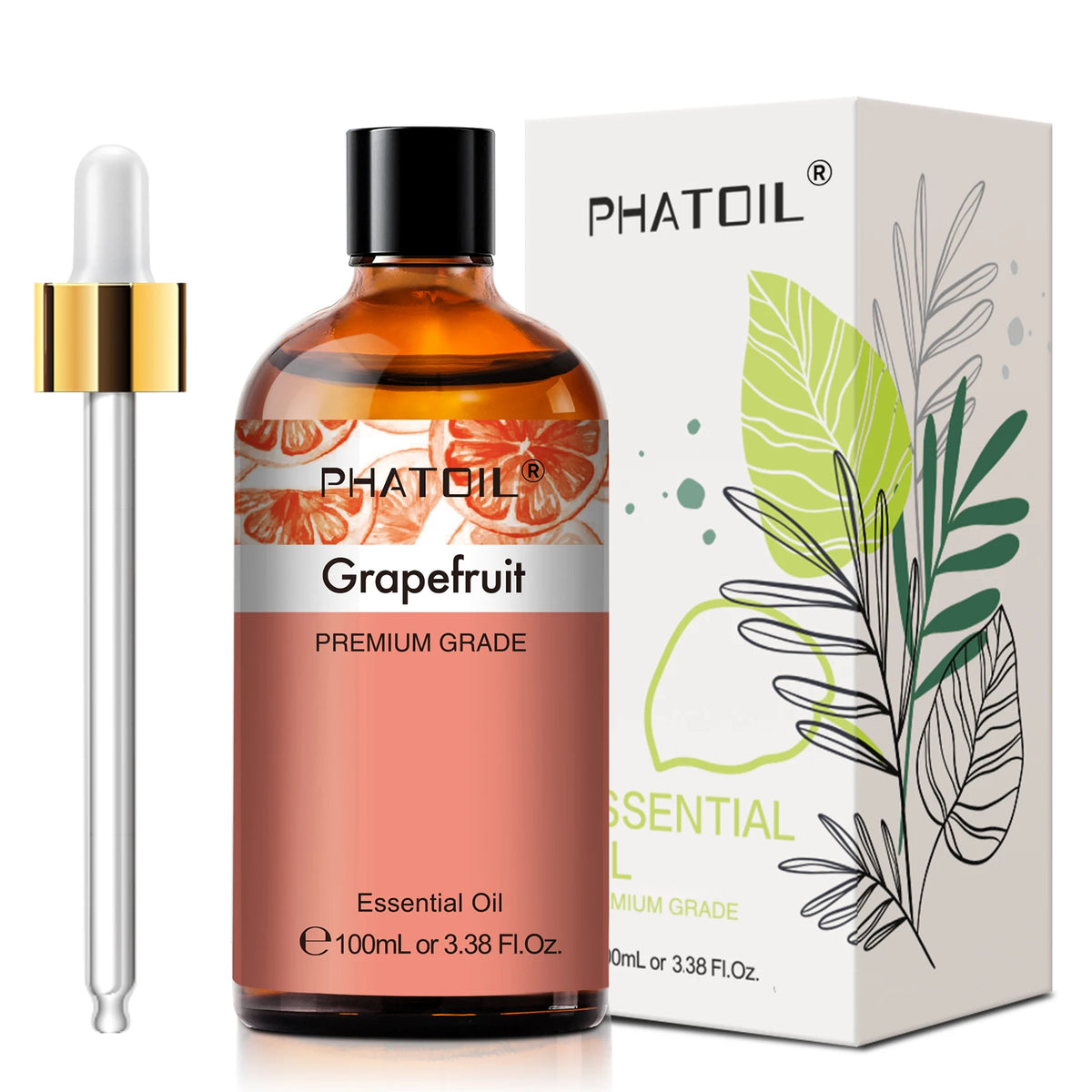 Phatoil 100ml Pure Natural Essential Oil for Diffusers and DIY Crafts – Grapefruit