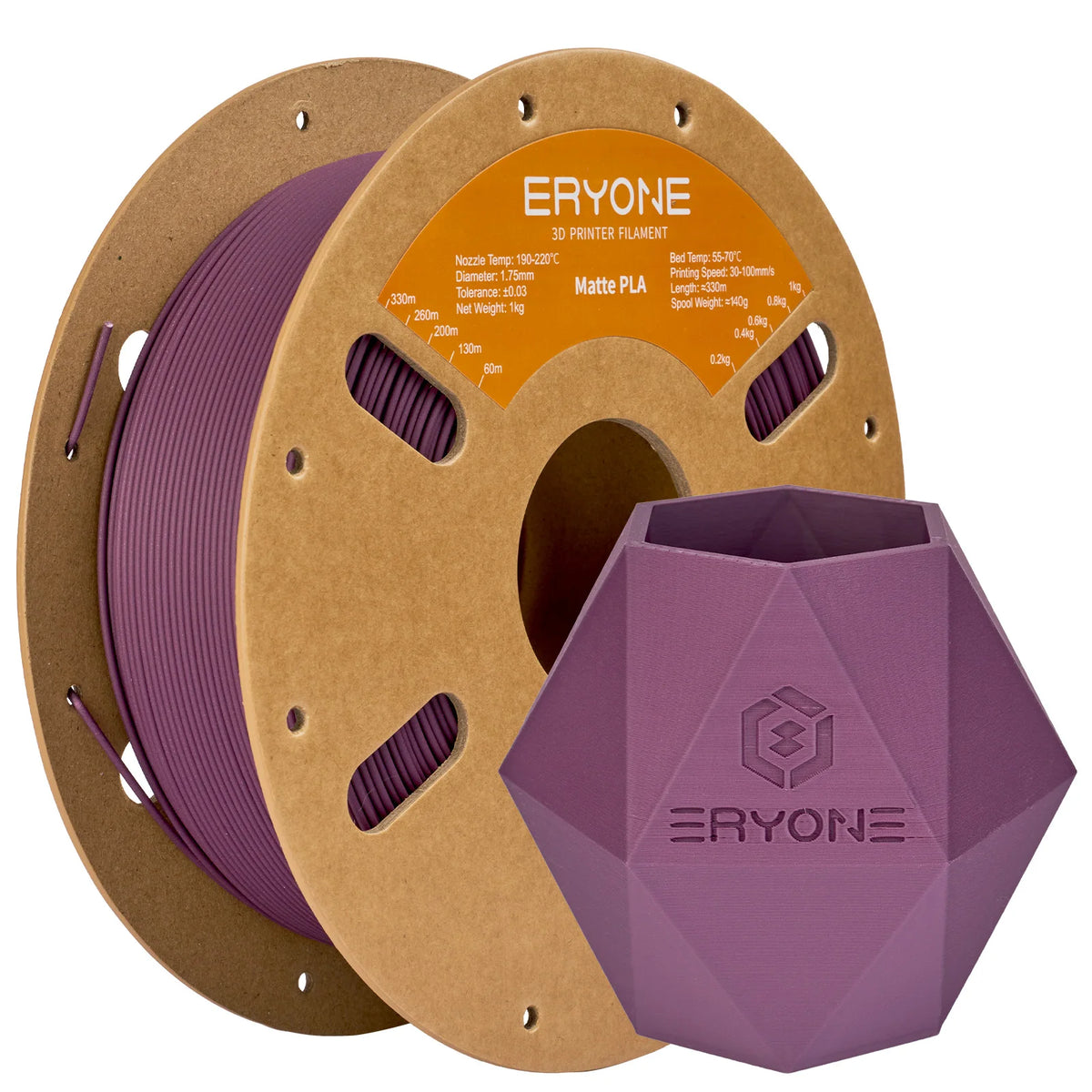 Eryone 1kg Matte PLA 3D Printer Filament, 1.75mm, Non-Glare Finish – Fig