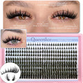 Queenice Manga Wispy Cluster Eyelash Extensions, 8-16mm Synthetic Hair – Style F-Fairy lash c