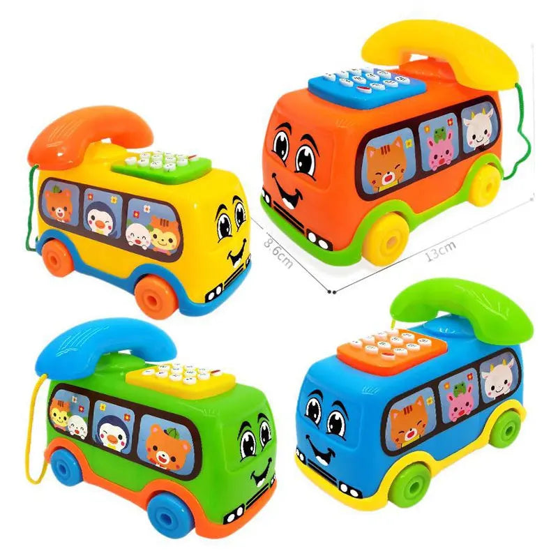 Kids Telephone Bus Car Montessori Educational Toy for Toddlers 1+ – Random 1pc