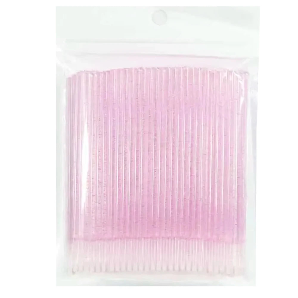 Eyelash Cleaning Micro Brushes, 100 Pieces – Pink B