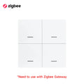 iHseno ZigBee 3.0 Wireless Smart Scene Switch, Battery-Powered Push Button – 4Gang Zigbee