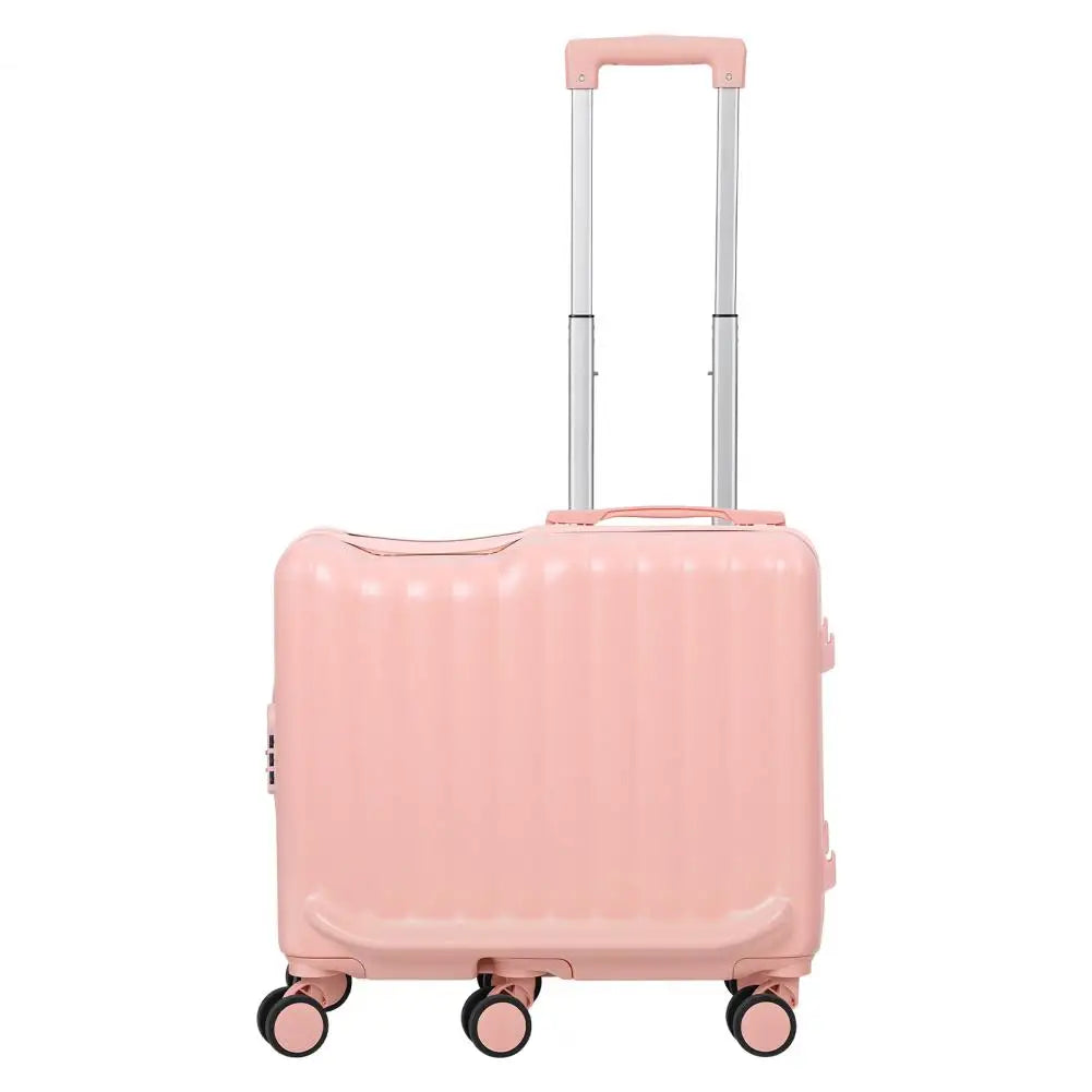 20 Inch Kids Ride-On Scooter Suitcase with Foldable Pedal and 6 Spinner Wheels – Pink