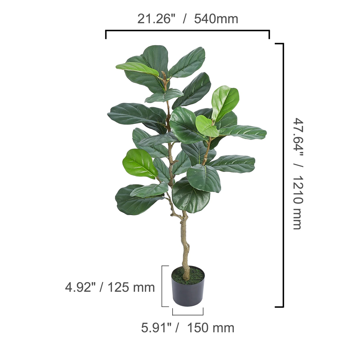SucceBuy Artificial Olive Tree, 4–6FT Tall PE Faux Plant – 4ft Type1