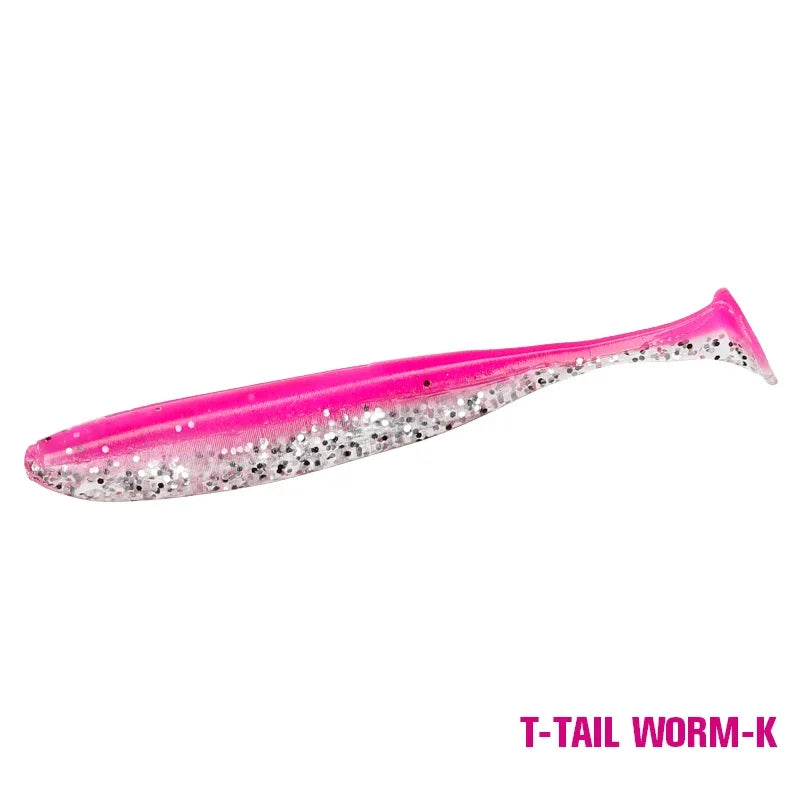 Tsurinoya T-Tail Soft Fishing Lures, 55mm–120mm Artificial Baits – T Tail-K