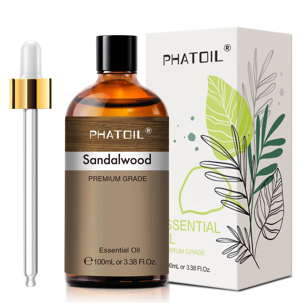 Phatoil 100ml Pure Natural Essential Oil for Diffusers and DIY Crafts – Sandalwood